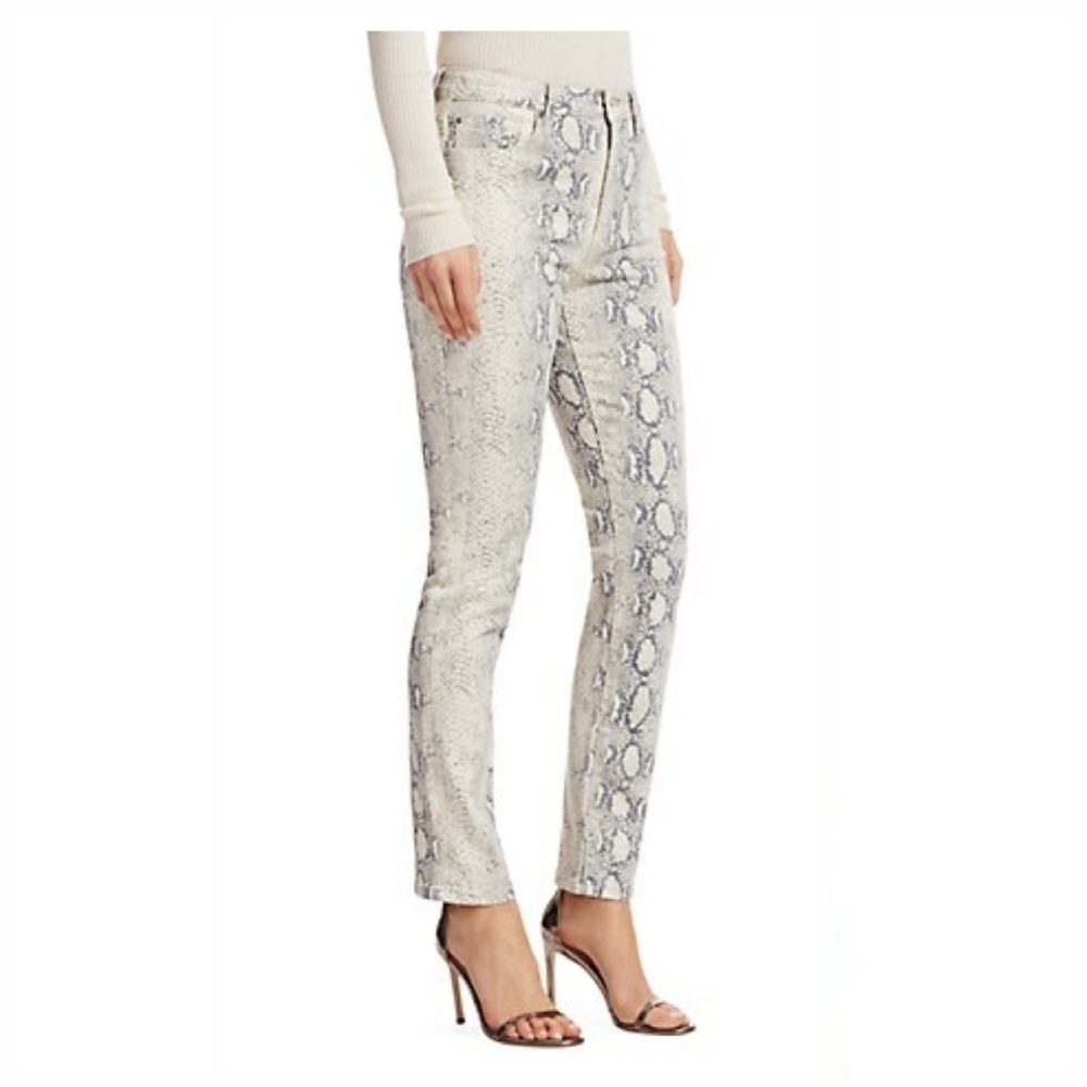 Joe's Jean's Cigarette Python Print Black Creme S… - image 1